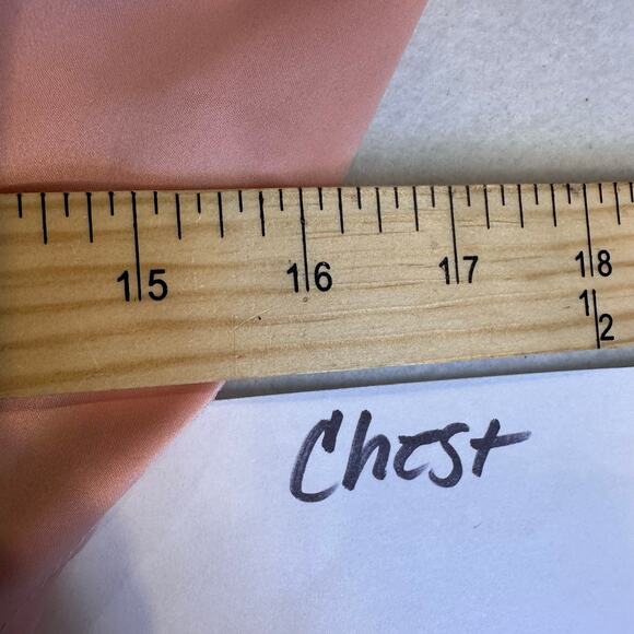 Vintage y2k IZ Byer medium crochet coquette cottage pink peach flutter babydoll - Picture 7 of 10